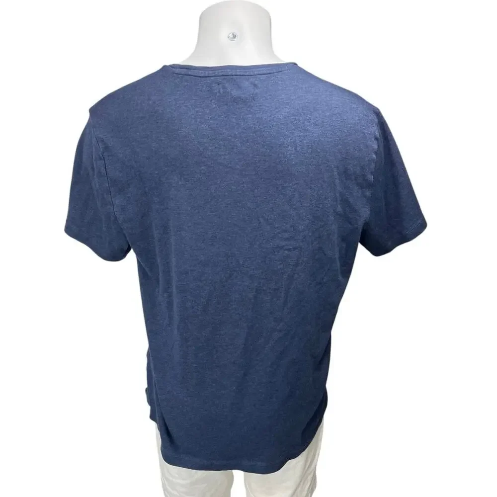 Banana Republic Luxury Touch Men's Blue Short Sleeve Performance T-Shirt Top L